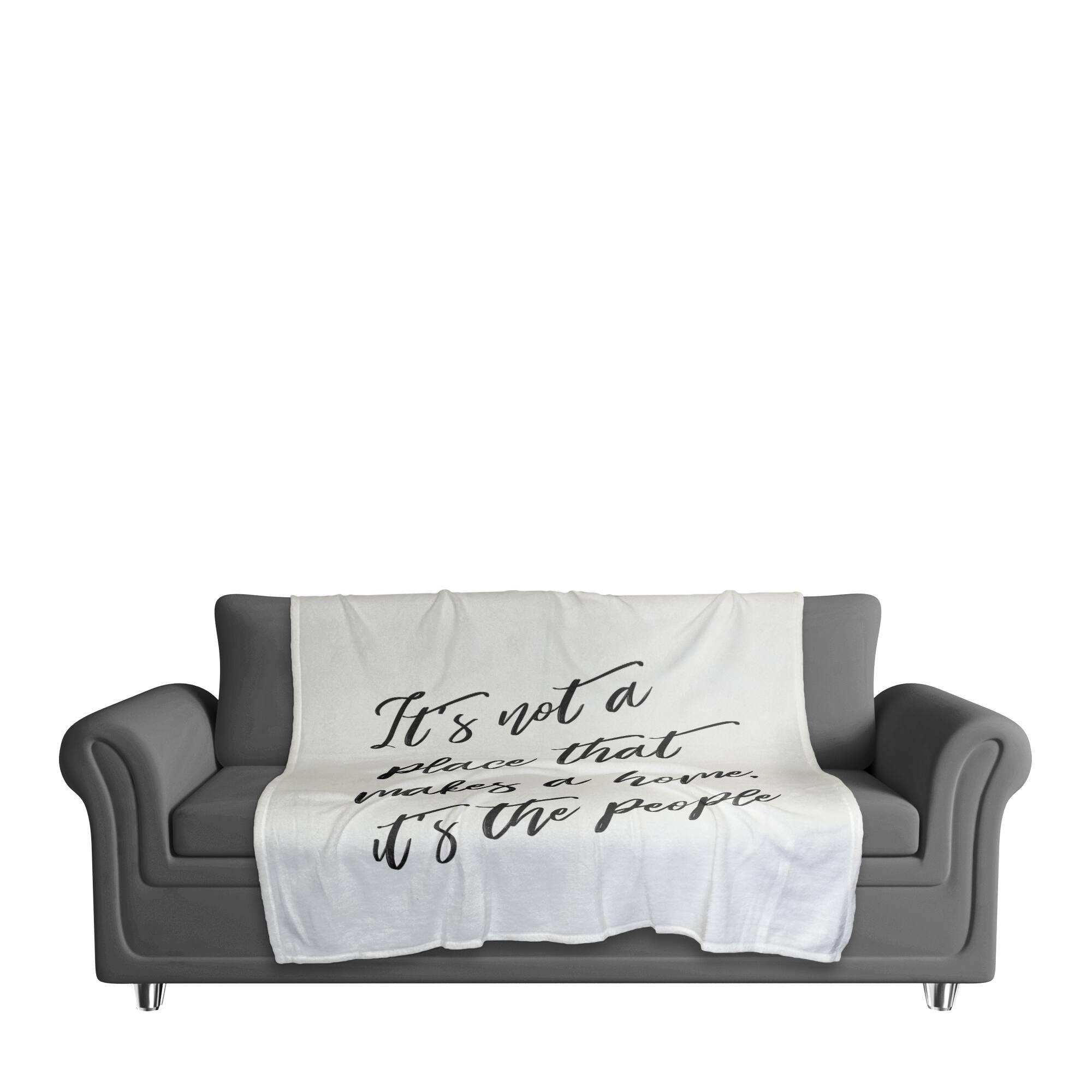 50" x 60" Makes a Home Coral Fleece Throw Blanket